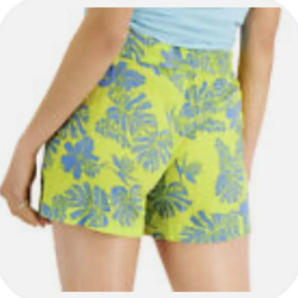 Style & Co. Yellow Breeze Mid-Rise Elastic Waist Shorts, size Small